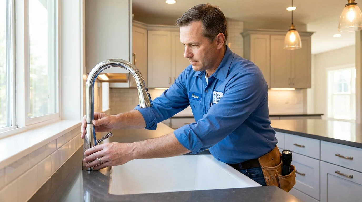 Kitchen faucet installation by Johns Plumbing LLC in Pikeville